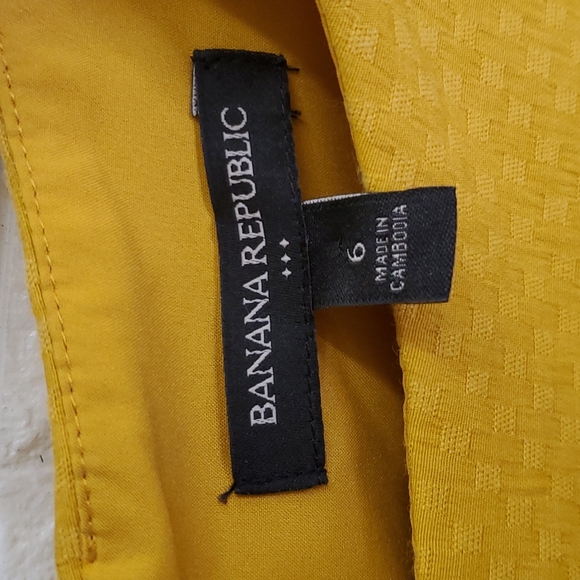 Bright Banana Republic Yellow Spring Office Party Dress - Picture 3 of 7